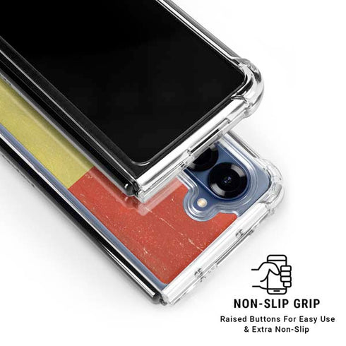 Bolivia Flag Distressed Galaxy Z Fold6 Clear Case